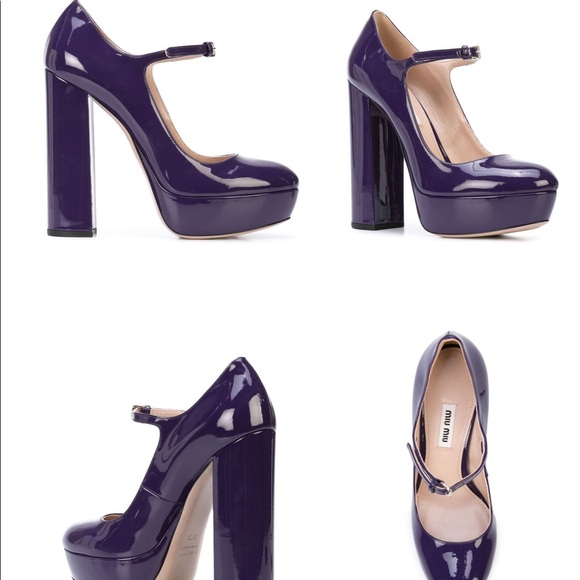 Miu Miu Vernice Patent Leather Mary Jane Platforms - Picture 2 of 8